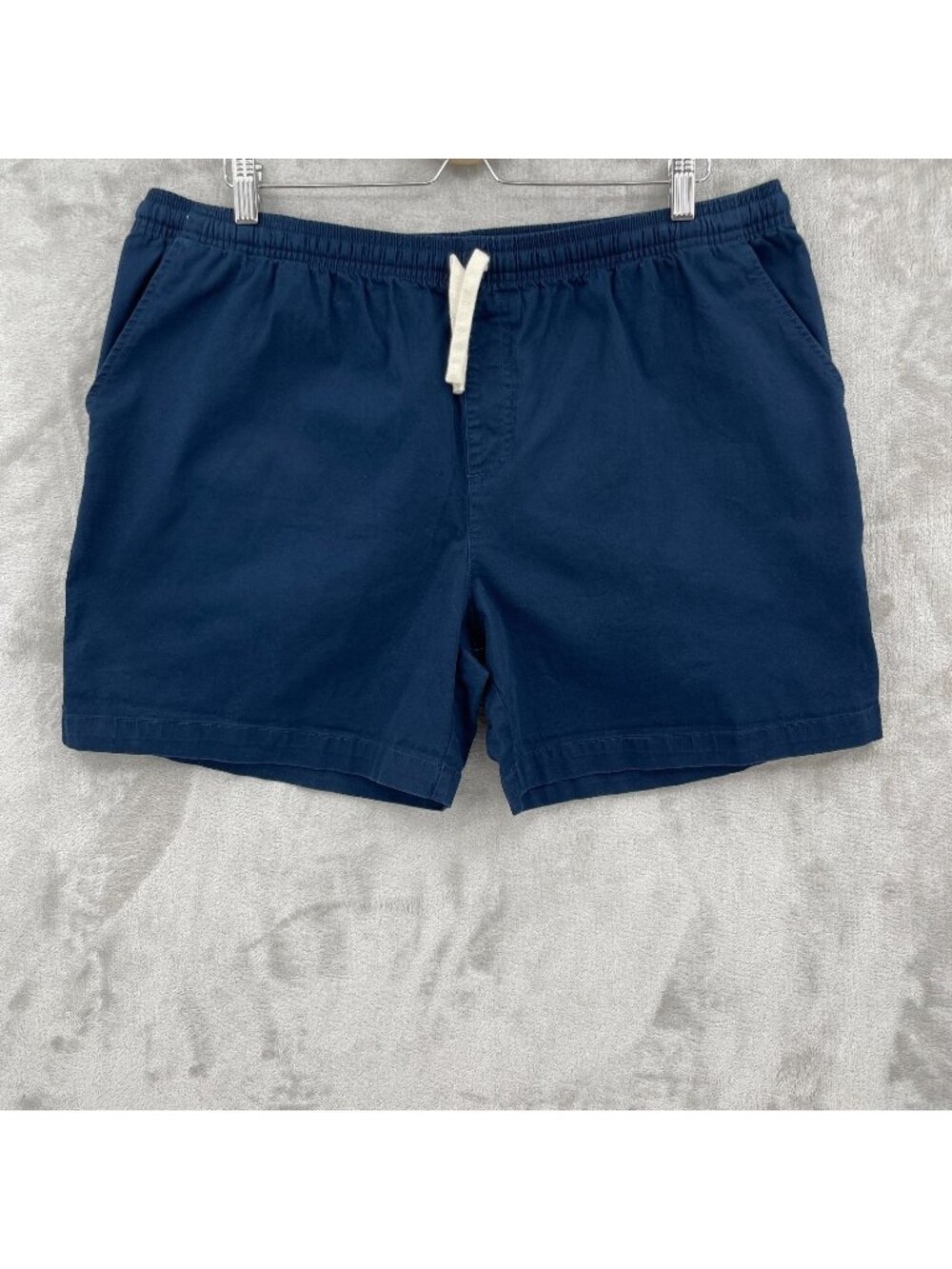 Chubbies Navy Blue Cotton Twill Drawstring Chino Shorts 5.5" Inseam